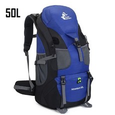 산악 미군 낚시 등산 캠핑 재난 배그 50l 60l 방수 하이킹 배낭 여자 야외 트레킹 육군 남자 사냥 산 배낭 레인 커버 배낭 가방 백팩, 50L 진한 파란색, 중국