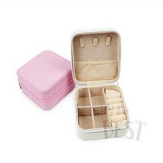 액세서리 보관함 가정용 여행용 사각 악세사리정리함, 상세표기, 1개, 1개입, 핑크