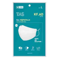 [타스] 국산 KF-AD 대형마스크/ 비말차단용 2D 마스크/식약처인증/ BFE95%, 1박스, 50개입