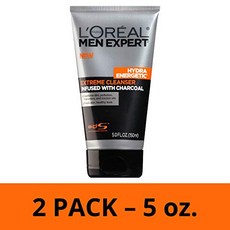 LOr&eacuteal Paris Skincare Men Expert Hydra Energetic Facial Cleanser with Charcoal for Daily Face Washing 2 count, 본문참고, 본문참고