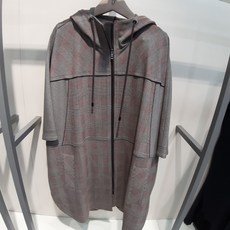 [행복한백화점][디데무]예리엘 체크 판초 코트(그레이) EW1909670