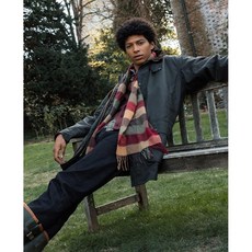 BARBOUR Men's Barbour Large Tattersall Scarf USC0005TN16 Tawny Port