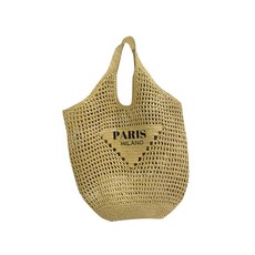 프렌치 라피아 그물가방 여름 네트백 휴양지 토트백 파란색 숄더백