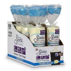 (미국직배송) Color Scents 미디엄 쓰레기 봉투 - 30.3L(8갤런) 총 360개(45개 8팩) 트위스트 타이 바닐라 플라워 향의 아이보리 백, (미국직배송) Color Scents 미디엄 쓰레기 봉, 1개