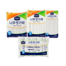 크린랲 이나우스 나무젓가락, 100개, 4개