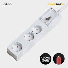 웨이브 자동소화 고용량 멀티탭 과부하차단 3구 50cm 1.5m 3m 5m 7m, 50cm화이트 W9CB305WT, 1개