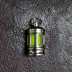 랜턴 모양 티타늄 합금 비즈 빛나는 DIY 펜던트 PARACORD 구슬 선물, green, 1개