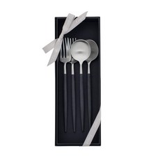 GOA 쿠치폴(Cutipol) 고아 블랙매트 실버 디저트(나이프·포크·숟가락) 4점, 1개