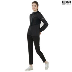 [EXR] 여성 스포츠 우븐 트랙수트 세트 블랙
