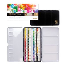 [문교] 전문가 고체형 수채물감 48색 MWPH-48C 수채화물감