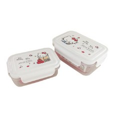 Hello Kitty 헬로키티 쿡 사각밀폐용기(중)-480ml