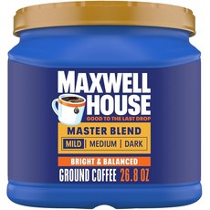 맥스웰하우스 Maxwell House 마스터 블렌드 라이트 로스트 그라운드 커피 26.8온스, Master blend, 26.8 Ounce (Pack of 1), 1개입, 1개