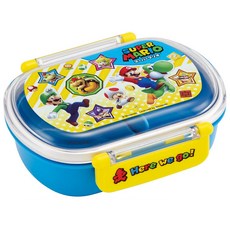스케이터 (skater) 어린이용 항균 도시락 상자 푹신한 360ml 슈퍼 마리오 소년 일본제 QAF2BAAG-A, 1개