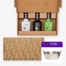 소스그릇제공헬스베버리지 하시엔다구즈만 HG 엑스트라버진 올리브오일 250ml 3종 세트 (선물케이스)