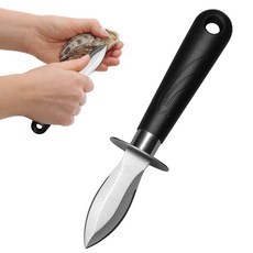 굴 조개 따개 굴 크래커 커터 스테인레스 스틸 해산물 Shucker 굴 조개 조개류 및 기타 다양한 해산물을 위한 스테인레스 스틸 해산물 개봉 도구, 50g, 1개