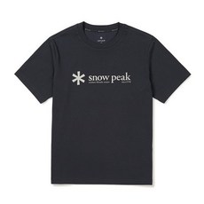 snow peak S23MUFTS67 퀵드라이 빅로고 반팔 티셔츠 Charcoal Navy
