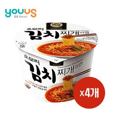 GS 유어스 오모리 김치찌개 컵라면 150g 4개