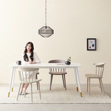 보니애가구 도리스 12T 포셀린 통세라믹 6인용 식탁세트 1800 (의자4)