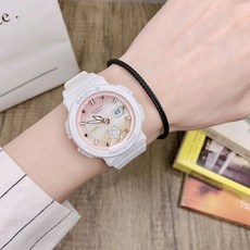 카시오 베이비지 러블리 화이트 핑크 여자 디지털손목시계