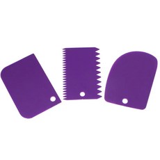 깍지 파이핑 케이크 장식 도구 제과 장비 주방 페이스트리 가방, 7.3PCs Purple, 1개