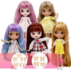 아이스 DBS 블라이스 인형 조인트 바디 DIY 누드 BJD 완구 패션 소녀 선물 핸드셋 A와 함께 중인 새로운 특별 상품, 11 Gold, 01 One Size