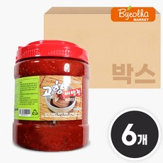고향식품 옛맛 고향 비빔장 2kg 대용량 양념장 쫄면양념 비빔냉면 소스 업소용 6개
