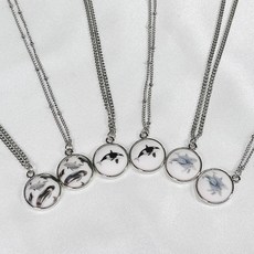 남자실버볼목걸이