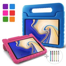 [Ozem] 갤럭시탭S4 10.5 (T830 T835) 태블릿 어린이안전 에바폼케이스, 블루+터치펜