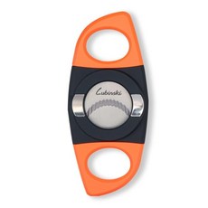Dxon 커터 시가 단두대 플라스틱 더블 블레이드 나이프 시가 커터 가위, Orange, 1개