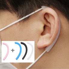 이어가드 귀 보호대 보호 4쌍 마스크 최신 귀통증, 화이트4쌍