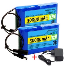 리튬 배터리 팩 용량 충전식 배터리 DC 126V 30Ah CCTV 캠 모니터 12V 전기 제품 충전기 12V 30000mah, 1개