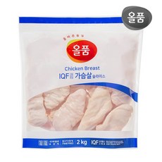 올품 IQF 닭가슴살 슬라이스 2kg, 1개, 2000g