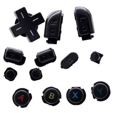 Deal4GO ABXY 버튼 세트 L R ZL ZR 홈 스타트 전원 선택 방향성 D패드 교체 닌텐도 뉴 3DS XL/LL (빨간색), BLACK