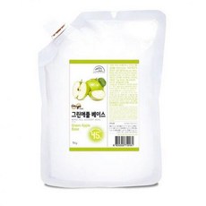 물건짱 아임요 그린사과 스무디 베이스 1kg 과일베이스 원액 사과주스, 1