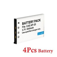NP20 NP20 배터리 Casio EXZ7 Z8 Z11 Z60 Z65 Z70 Z75 Z77 M1 M2 M20 S1 S2 S3 S20 S100 S500 S600 S770 S880, 4.4Pcs, 4개