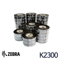 <당일출고>[지브라] K2300 왁스리본 40~110mm x 300M (1박스/12롤) ZEBRA, 1box, 5cm x 300M 12롤
