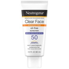 Neutrogena 클리어 페이스 리퀴드 로션 선스크린 위드 SPF 50, 88ml, 4개