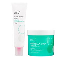 BRTC 센텔라 시카 덤 50ml & 토너 인 패드 80EA(165ml) + 사은품 증정 피부 진정 민감성, 165ml, 1set