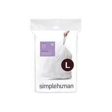 simplehuman Code L 휴지통 봉투 18리터 20장, 20개