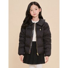 여아 덕다운 숏 경량패딩 블랙 (BI4838G045)