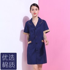 미용원 미용사 작업복 여성 여름 한식 피부 관리 반 영구 문수사 화이트 가운을 입고 있다 간호사복