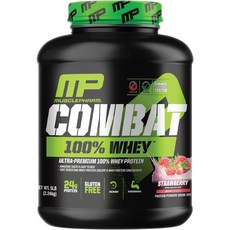 머슬팜 컴뱃 울트라 웨이 프로틴 파우더 드링크 믹스 단백질 보충제 스트로베리, 1개, 2.269kg