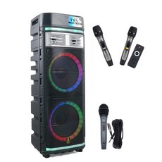 컴스 TWS LED 파티박스 스피커 이동식 UHF 블루투스 버스킹 노래방 앰프, CR500S2, 혼합색상