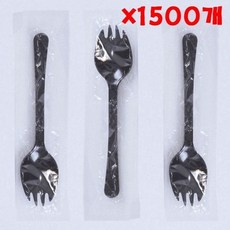 테이크아웃 nC0533BCFE5 블랙 포크수저 X 1500개 개별포장 대용량, 상세페이지 참조, 1