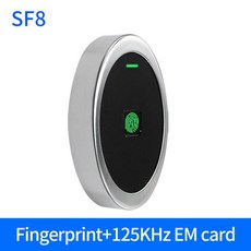 독립형 지문 RFID 접근 제어 키패드 금속 원형 디자인 IP66 방수 미니 쉬운 도어 엔트리 릴레이 오프너, 1개, 03 SF8 card fingerprint