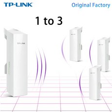 야외 와이파이 리피터 호완 TPLINK CPE200 방수 24G AP 300M 브리지 액세스 무선 커버리지 기지국 핫스팟 포인트투포인트, 8) With US Adapter  1 to 3 - cpe510방수