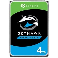 Seagate Skyhawk ST4000VX016 4TB 하드 드라이브 - 3.5인치 내장 SATA(SATA/600) 기존 자기 기록(CMR) 방식 네트워크 비디오 레코더 카메, 기본 - st4000vx016