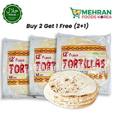 Fresh2Go Tortilla Bread (Roti) 12 Inch (12pcs) (2+1) 3492g 또띠아 12인치, 3pcs