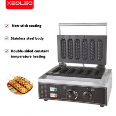업소용 와플 붕어빵 샌드위치 기계 XEOLEO 전기 소시지 들러붙지 않는 크리스피 프렌치 핫도그 롤리 스틱 머핀 베이킹 머신, 1.110V - 미국 - 6