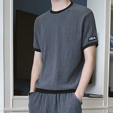 실얼음 남자 와이드 루즈핏 빅사이즈 캐쥬얼 운동 PK체스자수 칠부바지 투수영복